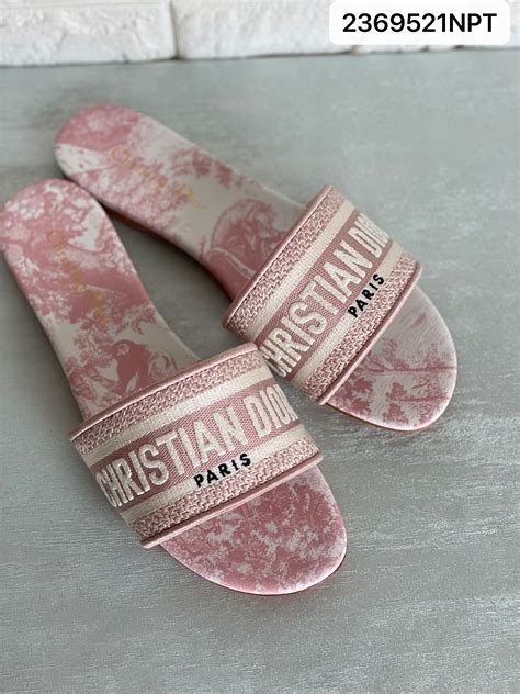 dior pink sandal|christian Dior slides pink.